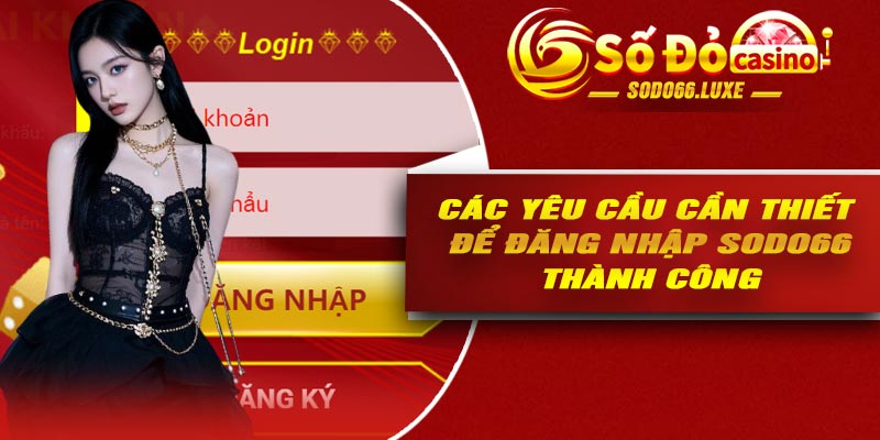 Các yêu cầu cần thiết để đăng nhập Sodo66 thành công