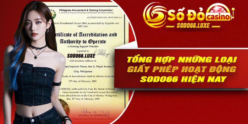 Tổng hợp những loại giấy phép hoạt động Sodo66 hiện nay