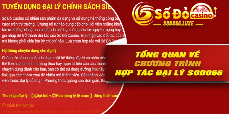 Tổng quan về chương trình hợp tác đại lý Sodo66