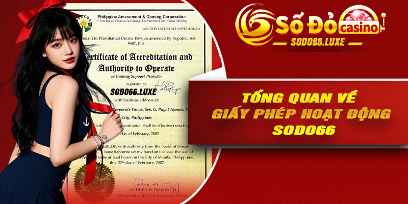Tổng quan về giấy phép hoạt động Sodo66
